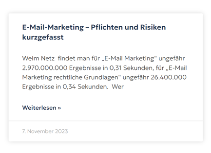 E-Mail Marketing Datenschutzverletzung in 45657 Recklinghausen
