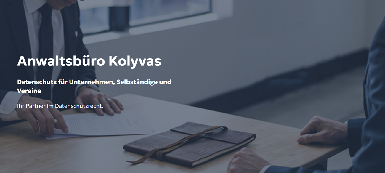 Rechtsanwalt Nordrhein-Westfalen - ↗Christof Kolyvas: Datenschutzverletzung, Datenschutzrecht, Datenschutz, DSGVO Rechtsberatung